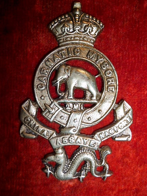 Victorian Officer's Pouch Belt Badge of the 2nd Madras Infantry